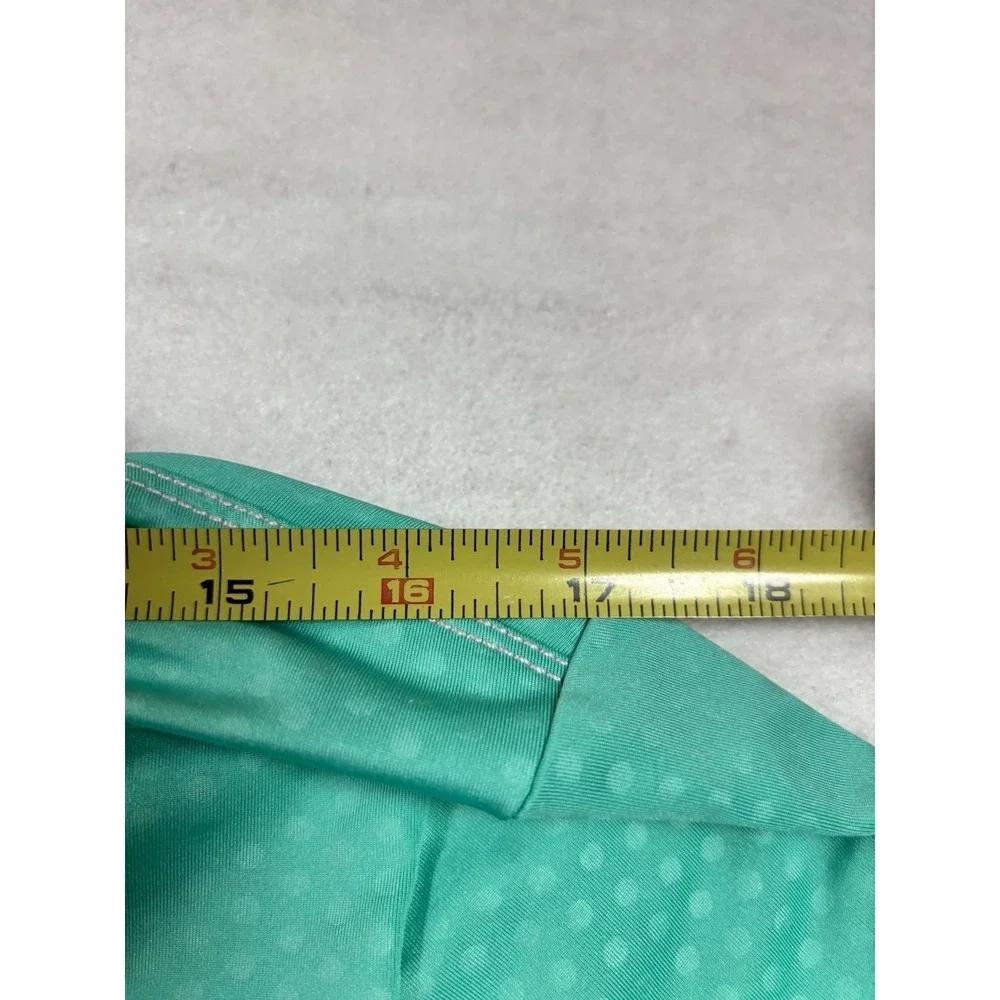 PING Golf Polo Performance Womens XL Green/White‎ Sides Short Sleeve